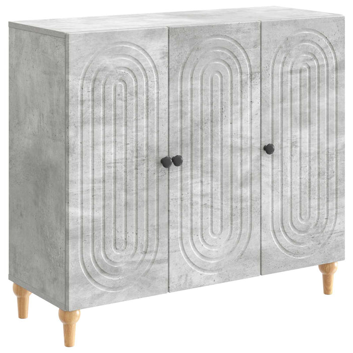 Bufet Gri Beton 89 x 34,5 x 80 cm Lemn prelucrat - WALTI WALTI