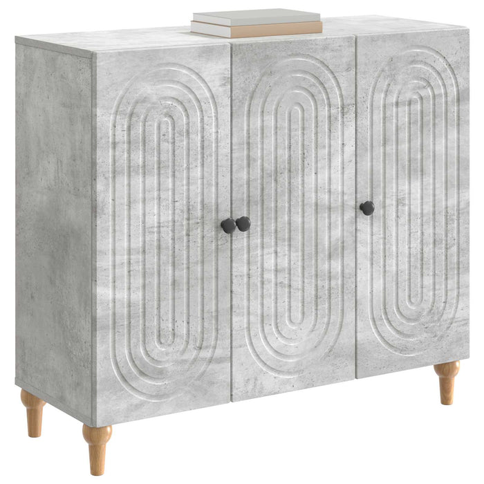 Bufet Gri Beton 89 x 34,5 x 80 cm Lemn prelucrat - WALTI WALTI