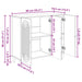 Bufet Stejar fumuriu 89 x 34,5 x 80 cm Lemn prelucrat - WALTI WALTI