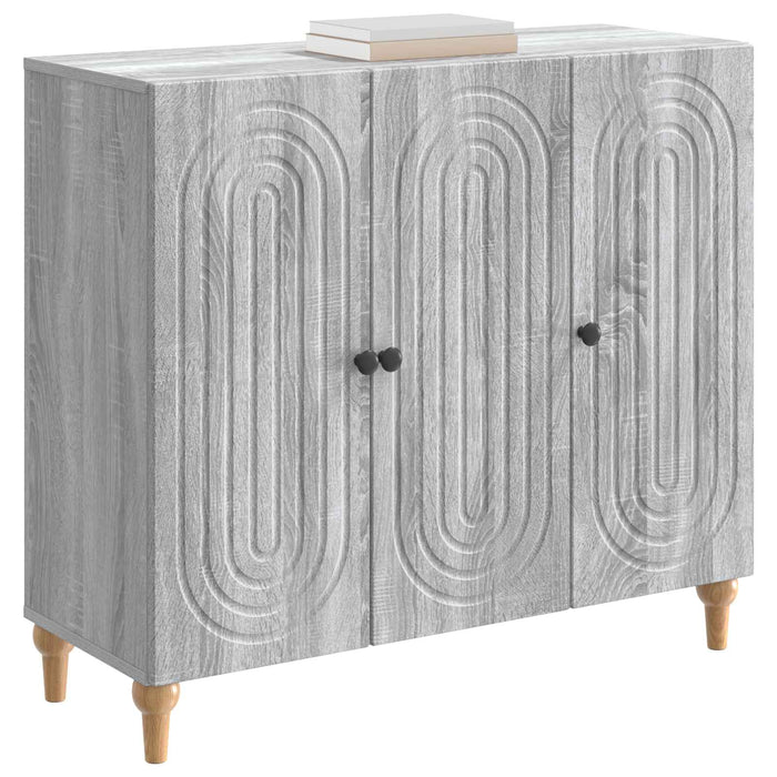 Bufet Sonoma gri 89 x 34,5 x 80 cm Lemn prelucrat - WALTI WALTI