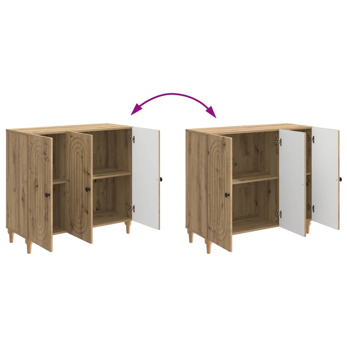 Bufet Stejar Artizanal 89 x 34,5 x 80 cm Lemn prelucrat - WALTI WALTI