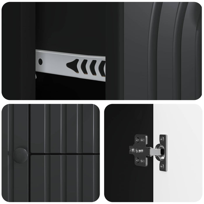 Cabinet TV cu sertar Negru 89 x 34,5 x 60 cm Lemn prelucrat - WALTI WALTI
