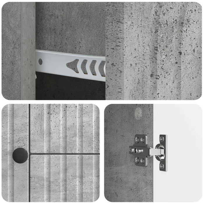 Cabinet TV cu sertar Gri Beton 89 x 34,5 x 60 cm Lemn prelucrat - WALTI WALTI