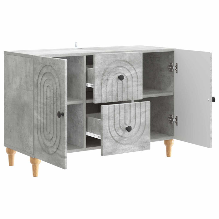 Cabinet TV cu sertar Gri Beton 89 x 34,5 x 60 cm Lemn prelucrat - WALTI WALTI