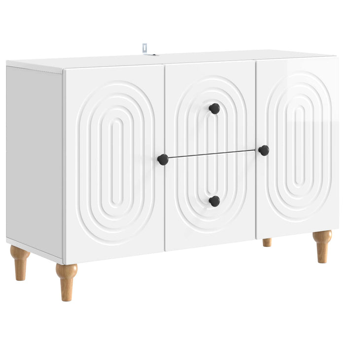 Cabinet TV Alb foarte lucios 89 x 34,5 x 60 cm Lemn prelucrat - WALTI WALTI