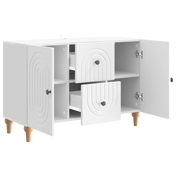 Cabinet TV Alb foarte lucios 89 x 34,5 x 60 cm Lemn prelucrat - WALTI WALTI