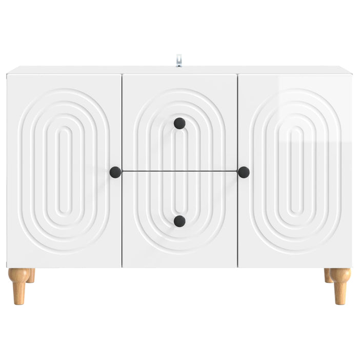 Cabinet TV Alb foarte lucios 89 x 34,5 x 60 cm Lemn prelucrat - WALTI WALTI
