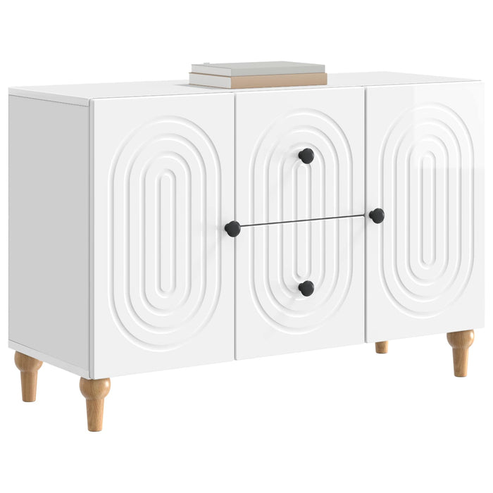 Cabinet TV Alb foarte lucios 89 x 34,5 x 60 cm Lemn prelucrat - WALTI WALTI