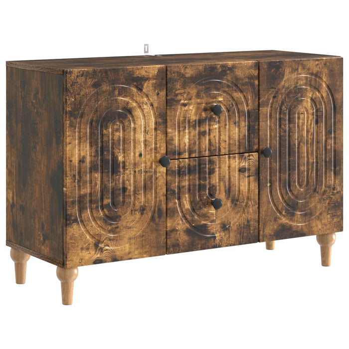 Cabinet TV Stejar fumuriu 89 x 34,5 x 60 cm Lemn prelucrat - WALTI WALTI