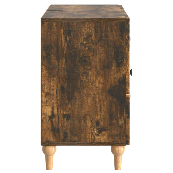 Cabinet TV Stejar fumuriu 89 x 34,5 x 60 cm Lemn prelucrat - WALTI WALTI