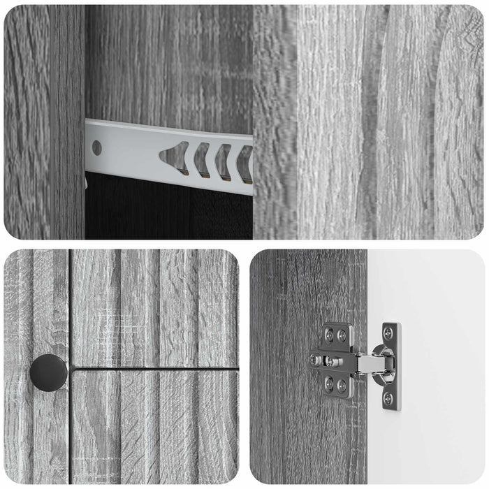 Cabinet TV Sonoma gri 89 x 34,5 x 60 cm Lemn prelucrat - WALTI WALTI