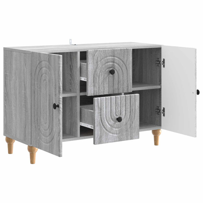 Cabinet TV Sonoma gri 89 x 34,5 x 60 cm Lemn prelucrat - WALTI WALTI