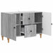 Cabinet TV Sonoma gri 89 x 34,5 x 60 cm Lemn prelucrat - WALTI WALTI