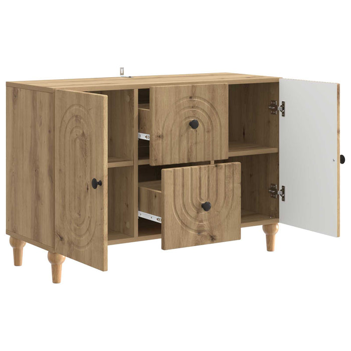 Cabinet TV Stejar Artizanal 89 x 34,5 x 60 cm Lemn prelucrat - WALTI WALTI