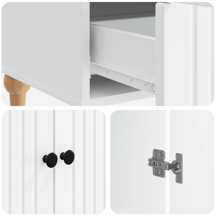 Bufet cu sertar Alb 66 x 34,5 x 95 cm Lemn prelucrat - WALTI WALTI