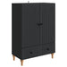 Bufet cu sertar Negru 66 x 34,5 x 95 cm Lemn prelucrat - WALTI WALTI