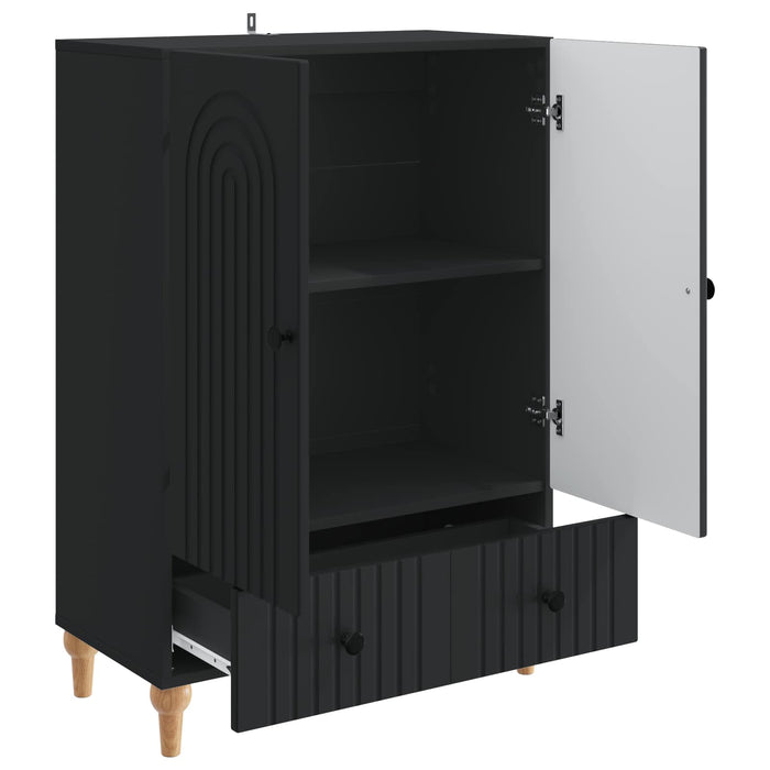 Bufet cu sertar Negru 66 x 34,5 x 95 cm Lemn prelucrat - WALTI WALTI