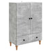 Bufet cu sertar Gri Beton 66 x 34,5 x 95 cm Lemn prelucrat - WALTI WALTI