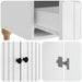 Bufet Alb foarte lucios 66 x 34,5 x 95 cm Lemn prelucrat - WALTI WALTI