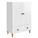 Bufet Alb foarte lucios 66 x 34,5 x 95 cm Lemn prelucrat - WALTI WALTI