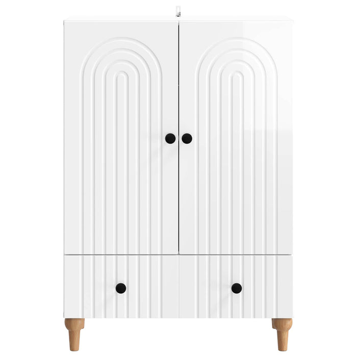 Bufet Alb foarte lucios 66 x 34,5 x 95 cm Lemn prelucrat - WALTI WALTI