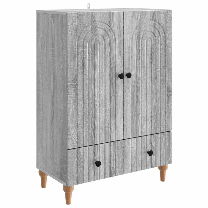 Bufet cu sertar Sonoma gri 66 x 34,5 x 95 cm Lemn prelucrat - WALTI WALTI