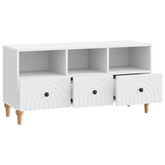 Cabinet TV Alb 102 x 34,5 x 50 cm Lemn prelucrat - WALTI WALTI