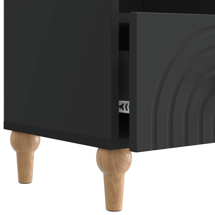Cabinet TV Negru 102 x 34,5 x 50 cm Lemn prelucrat - WALTI WALTI