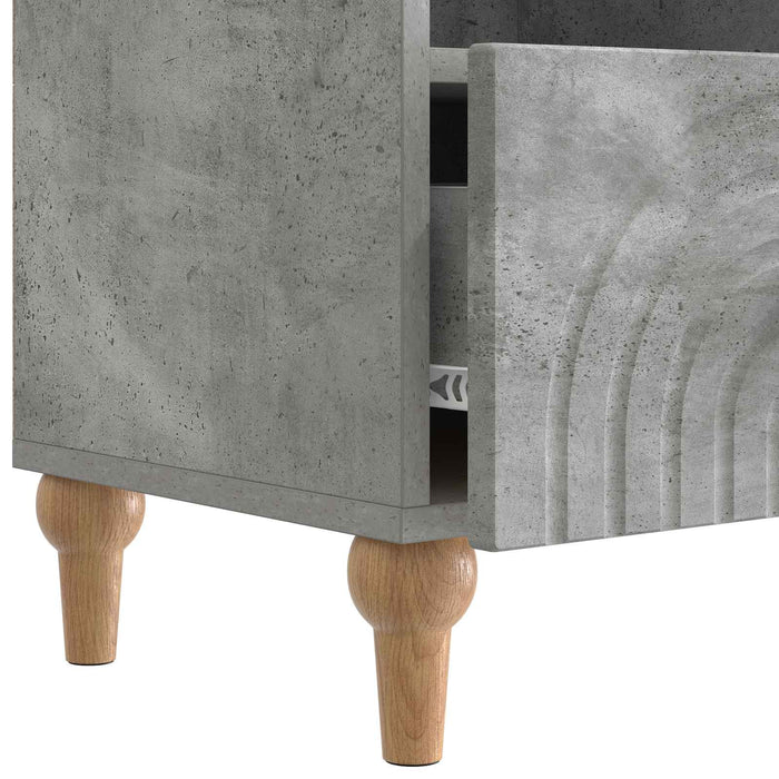 Cabinet TV Gri Beton 102 x 34,5 x 50 cm Lemn prelucrat - WALTI WALTI