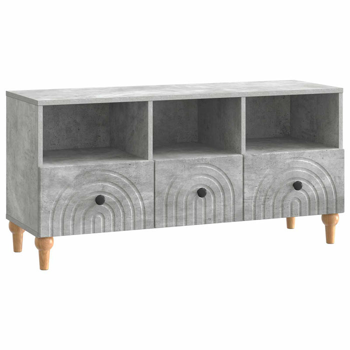 Cabinet TV Gri Beton 102 x 34,5 x 50 cm Lemn prelucrat - WALTI WALTI