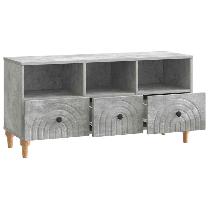 Cabinet TV Gri Beton 102 x 34,5 x 50 cm Lemn prelucrat - WALTI WALTI