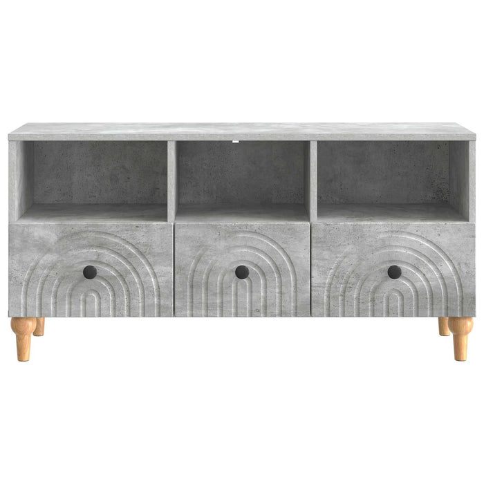 Cabinet TV Gri Beton 102 x 34,5 x 50 cm Lemn prelucrat - WALTI WALTI