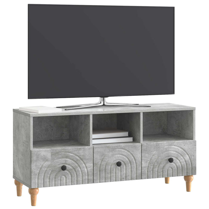 Cabinet TV Gri Beton 102 x 34,5 x 50 cm Lemn prelucrat - WALTI WALTI