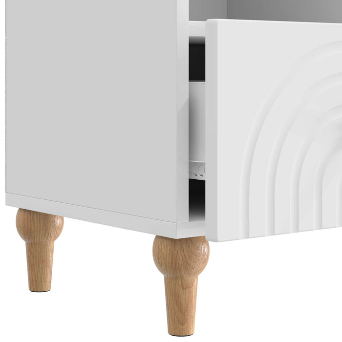 Cabinet TV Alb Lucios 102 x 34,5 x 50 cm Lemn prelucrat - WALTI WALTI