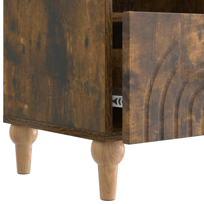 Cabinet TV Stejar Afumat 102 x 34,5 x 50 cm Lemn prelucrat - WALTI WALTI