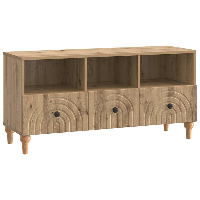 Cabinet TV Stejar Artizanal 102 x 34,5 x 50 cm Lemn prelucrat - WALTI WALTI