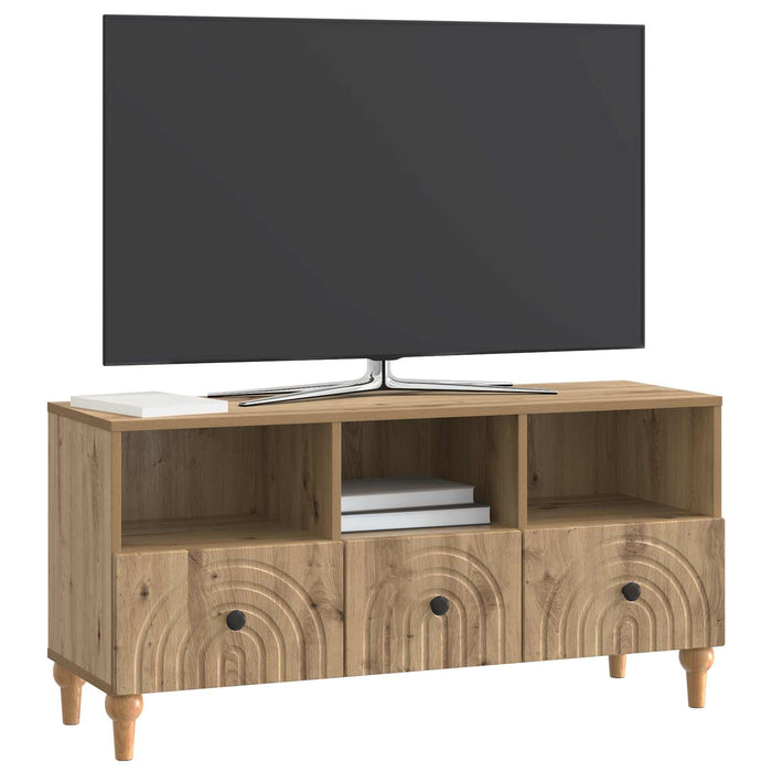 Cabinet TV Stejar Artizanal 102 x 34,5 x 50 cm Lemn prelucrat - WALTI WALTI