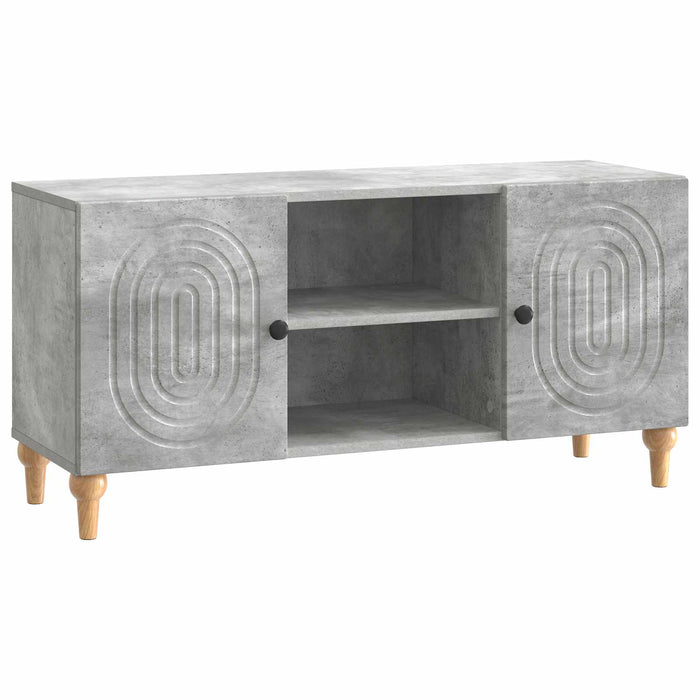 Cabinet TV Gri Beton 102 x 34,5 x 50 cm Lemn prelucrat - WALTI WALTI