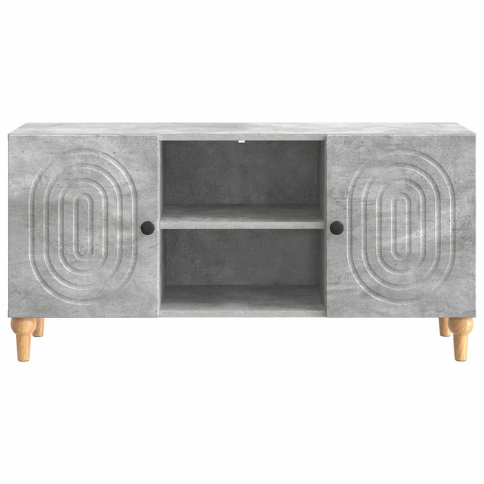 Cabinet TV Gri Beton 102 x 34,5 x 50 cm Lemn prelucrat - WALTI WALTI