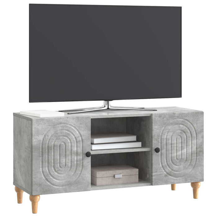 Cabinet TV Gri Beton 102 x 34,5 x 50 cm Lemn prelucrat - WALTI WALTI