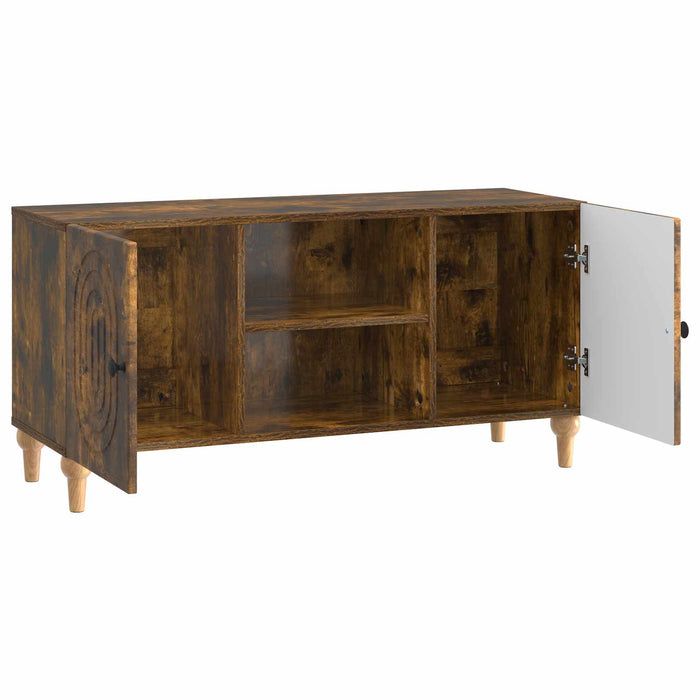 Cabinet TV Stejar fumuriu 102 x 34,5 x 50 cm Lemn prelucrat - WALTI WALTI