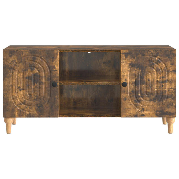 Cabinet TV Stejar fumuriu 102 x 34,5 x 50 cm Lemn prelucrat - WALTI WALTI