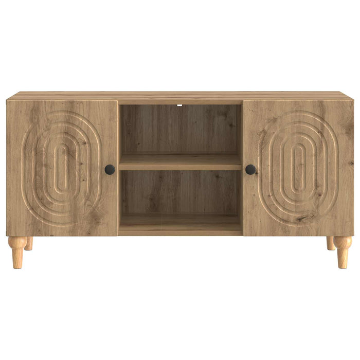 Cabinet TV Stejar Artizanal 102 x 34,5 x 50 cm Lemn prelucrat - WALTI WALTI