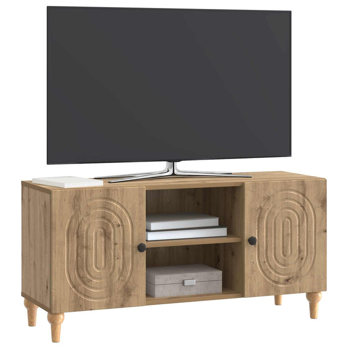 Cabinet TV Stejar Artizanal 102 x 34,5 x 50 cm Lemn prelucrat - WALTI WALTI