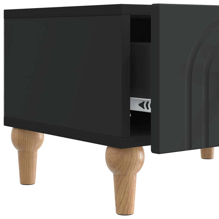 Cabinet TV cu sertar Negru 147 x 34,5 x 30 cm Lemn prelucrat - WALTI WALTI