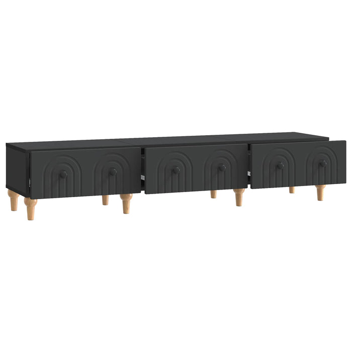 Cabinet TV cu sertar Negru 147 x 34,5 x 30 cm Lemn prelucrat - WALTI WALTI