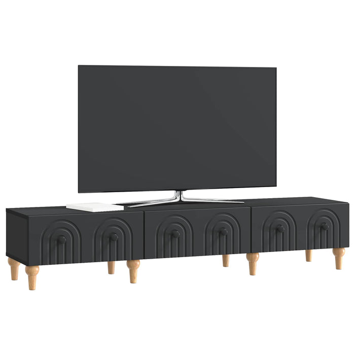 Cabinet TV cu sertar Negru 147 x 34,5 x 30 cm Lemn prelucrat - WALTI WALTI