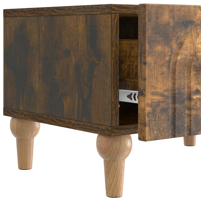 Cabinet TV Stejar fumuriu 147 x 34,5 x 30 cm Lemn prelucrat - WALTI WALTI