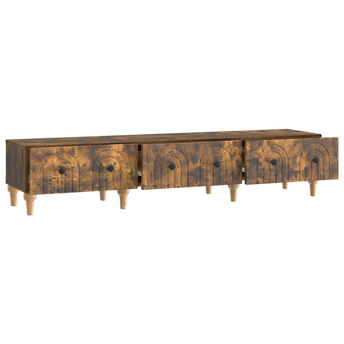Cabinet TV Stejar fumuriu 147 x 34,5 x 30 cm Lemn prelucrat - WALTI WALTI