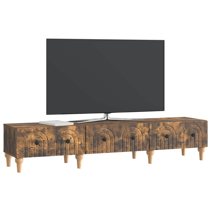 Cabinet TV Stejar fumuriu 147 x 34,5 x 30 cm Lemn prelucrat - WALTI WALTI